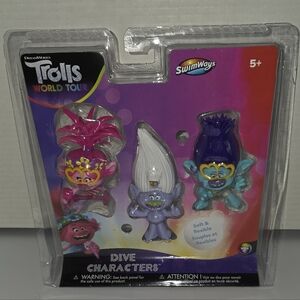 NWT Dreamworks Trolls World Tour Dive Characters - Pink, Purple, Blue